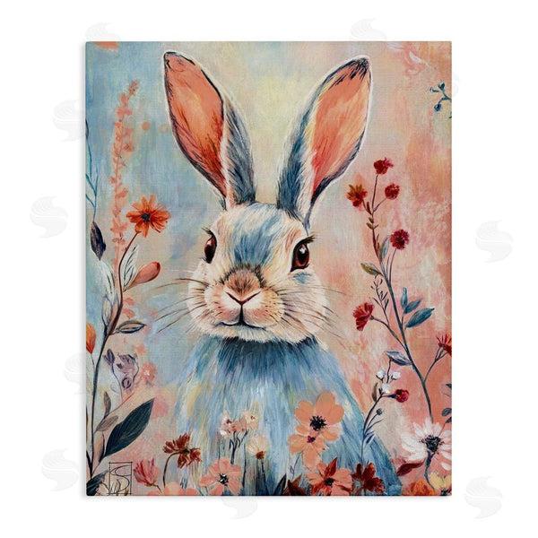 stupell industries Sara Culpepper | Blue Rabbit & Wildflowers Wall Art