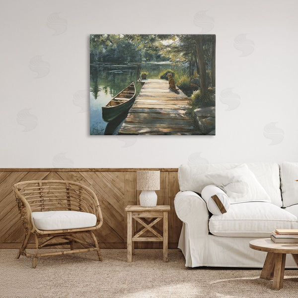 Stupell Industries Sara Culpepper | Lake Life Dog On Dock Wall Art