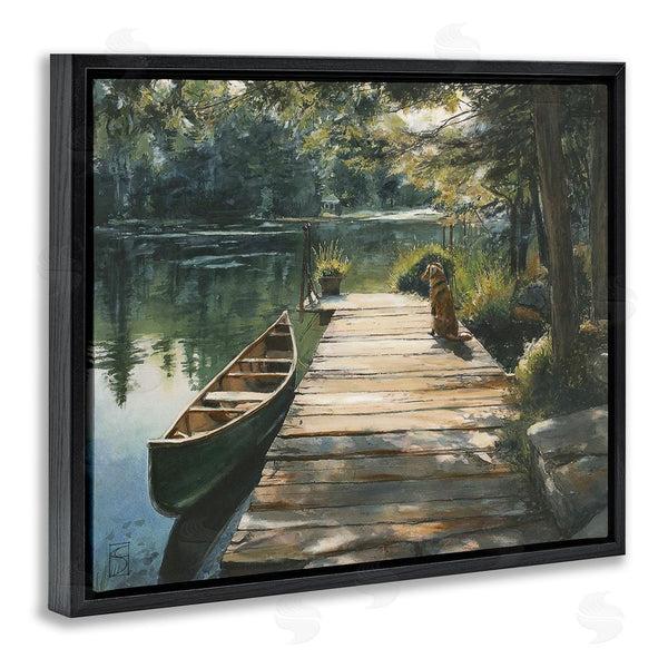 Stupell Industries Sara Culpepper | Lake Life Dog On Dock Wall Art