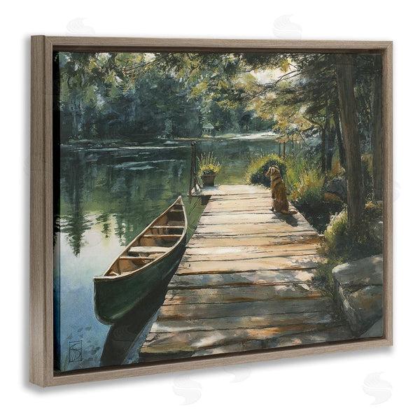 Stupell Industries Sara Culpepper | Lake Life Dog On Dock Wall Art