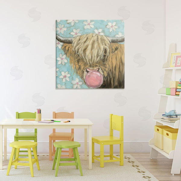 Stupell Industries Sara G. Designs | Bubblegum Sweetie Cattle Wall Art