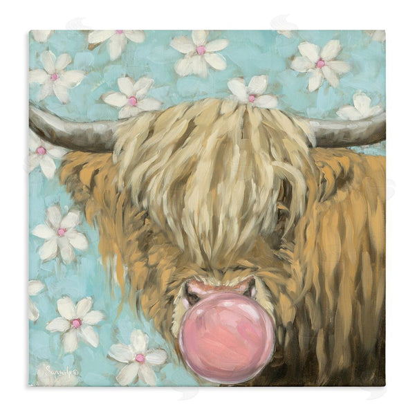 stupell industries Sara G. Designs | Bubblegum Sweetie Cattle Wall Art