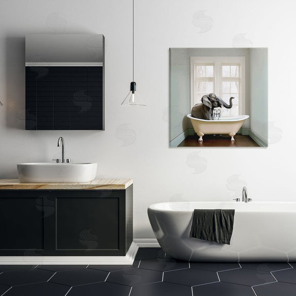 Stupell Industries Sasha | Minimal Elephant Bathtime Wall Art