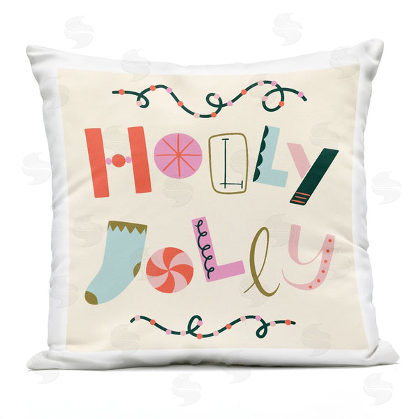 Stupell Industries Sazerelli Designs | Holly Jolly Eclectic Holiday Printed Throw Pillow