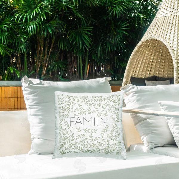 Stupell Industries SD Graphics Studio | Family With Ivy Sprigs Throw Pillow
