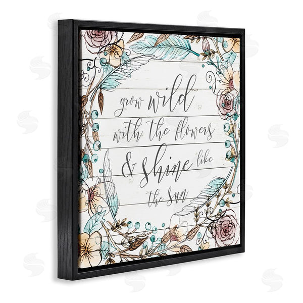 Stupell Industries SD Graphics Studio | Grow Wild With Flowers Wall Art