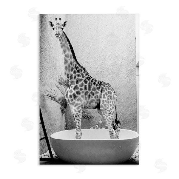 stupell industries SD Graphics Studio | Safari Bath Standing Tall Wall Art