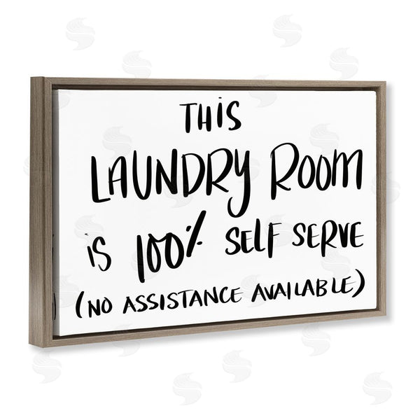 Stupell Industries SD Graphics Studio | Self Serve Laundry No Assistance Wall Art