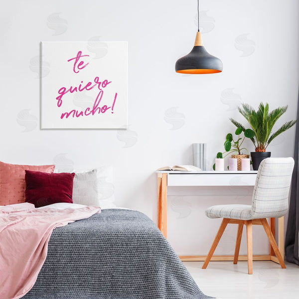 Stupell Industries SD Graphics Studio | Te Quiero Mucho Rosa Wall Art