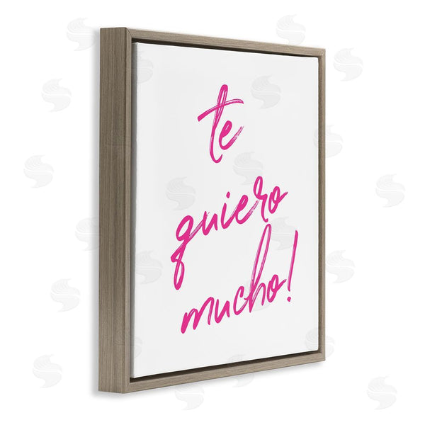 Stupell Industries SD Graphics Studio | Te Quiero Mucho Rosa Wall Art