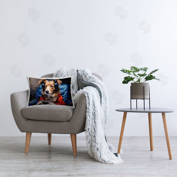 Stupell Industries Shawna Stewart | Game Master Dog Printed Throw Pillow