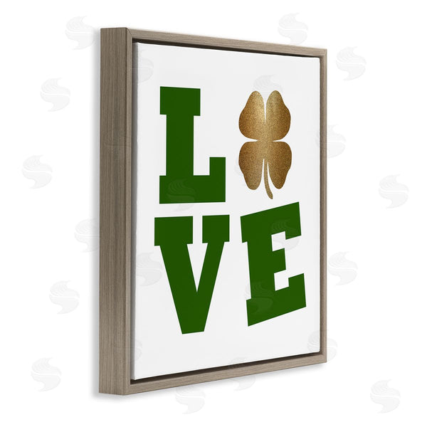 Stupell Industries Sheldon Lewis | St Patrick's Day Clover Love