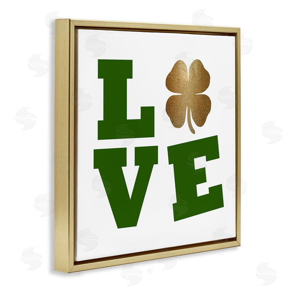 Stupell Industries Sheldon Lewis | St Patrick's Day Clover Love