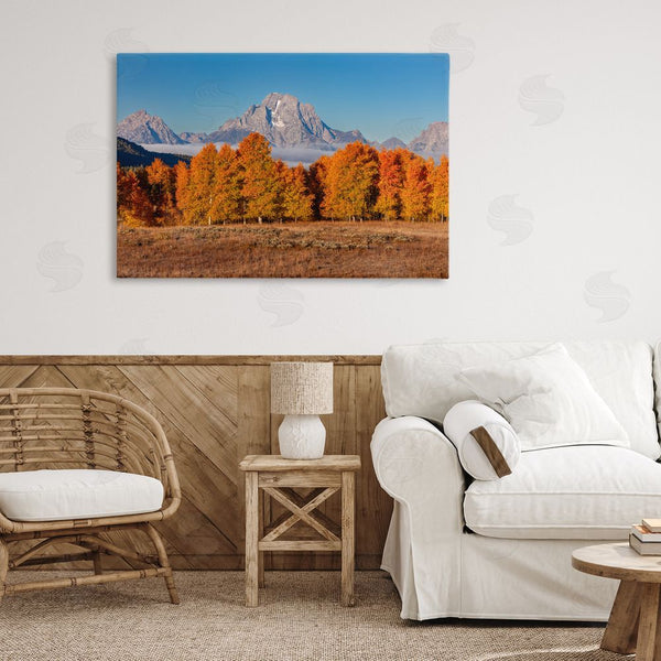 Stupell Industries Shelley Carlisle | Autumn Tree Line With Mountain Wall Art