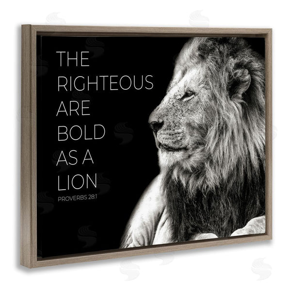 Stupell Industries Shelley Lake | The Righteous Bold As A Lion Wall Art