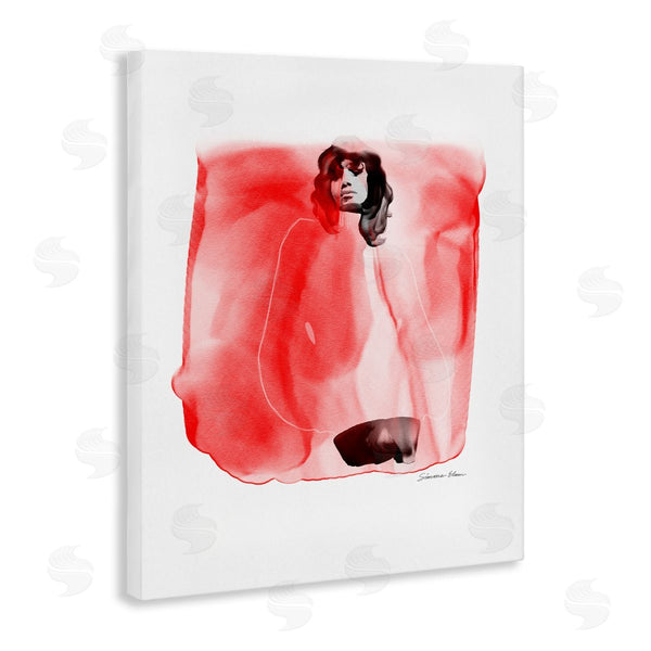 Stupell Industries Simone Elum | Abstract Girl On Red Wall Art