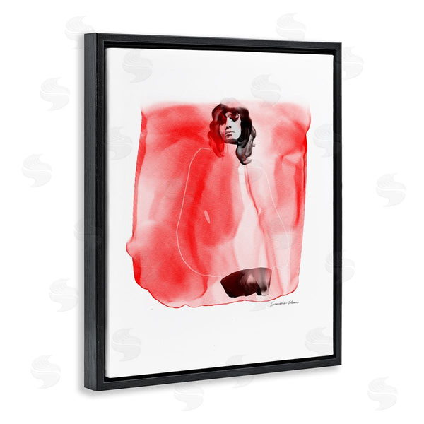 Stupell Industries Simone Elum | Abstract Girl On Red Wall Art
