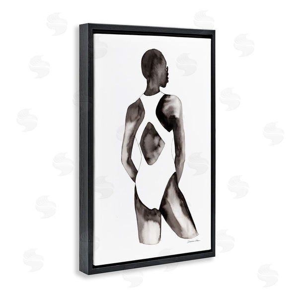 Stupell Industries Simone Elum | Beach Day Swimsuit Silhouette Wall Art