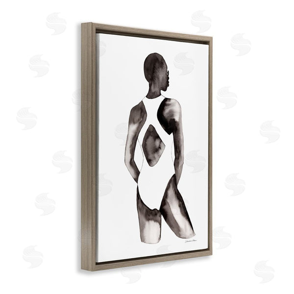 Stupell Industries Simone Elum | Beach Day Swimsuit Silhouette Wall Art