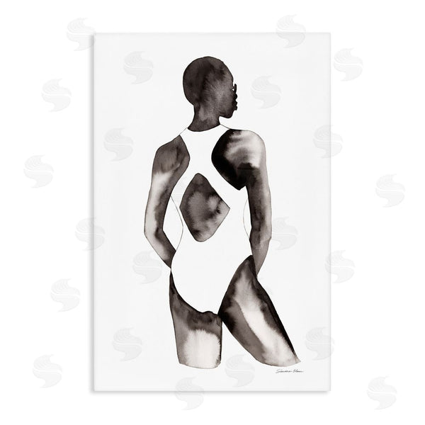 stupell industries Simone Elum | Beach Day Swimsuit Silhouette Wall Art