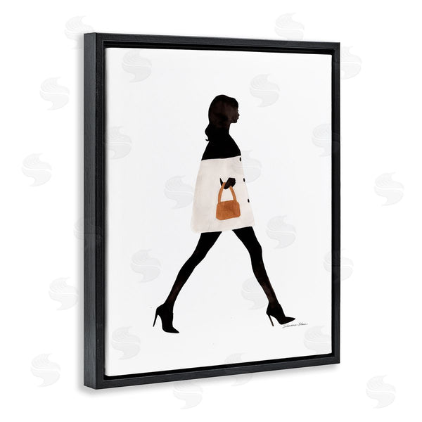 Stupell Industries Simone Elum | Fashionable Girl Walking Wall Art