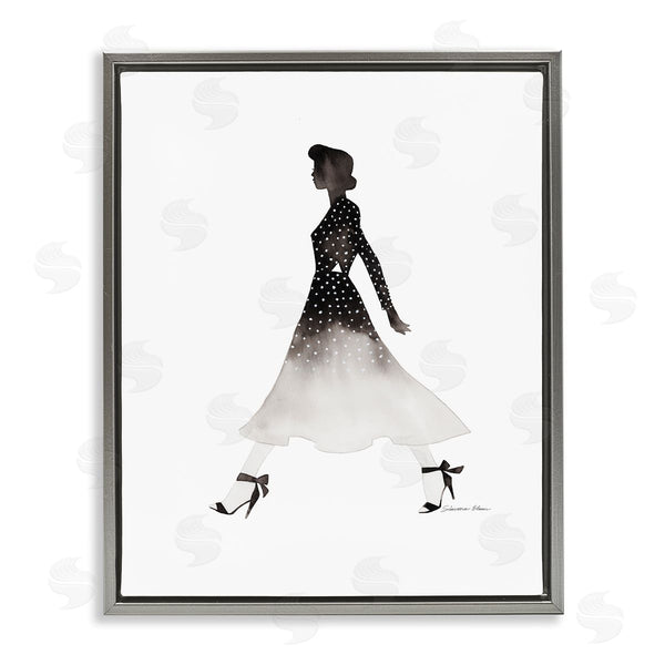 stupell industries Simone Elum | Girl in Black Dress Wall Art