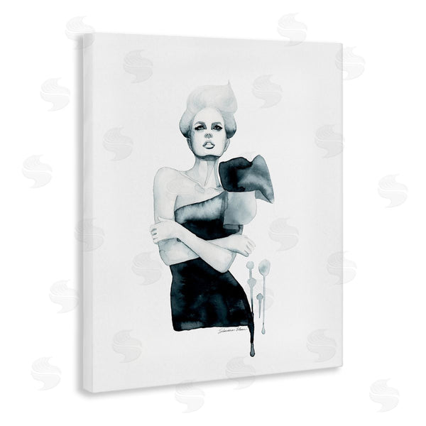 Stupell Industries Simone Elum | Girl In Black Gown Wall Art