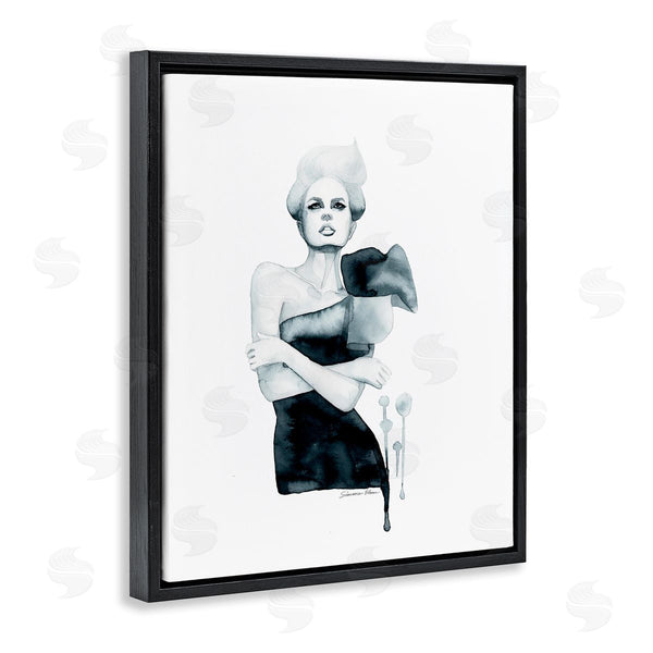 Stupell Industries Simone Elum | Girl In Black Gown Wall Art