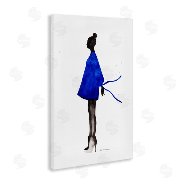 Stupell Industries Simone Elum | Girl In Blue Dress Silhouette