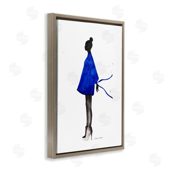 Stupell Industries Simone Elum | Girl In Blue Dress Silhouette