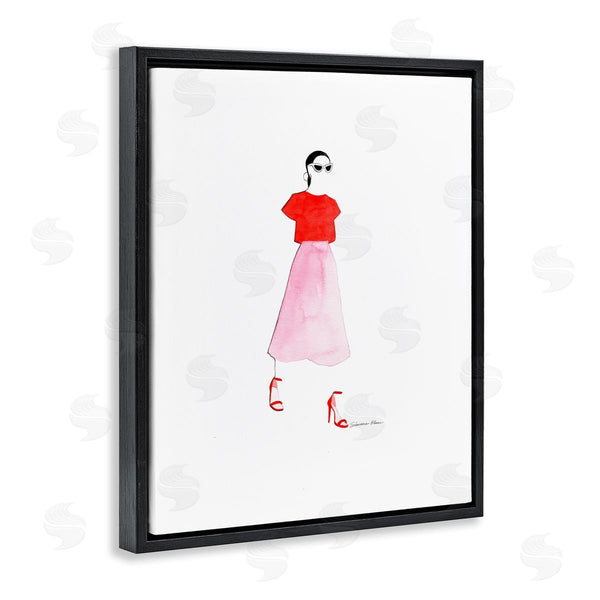 Stupell Industries Simone Elum | Girl In Pink & Red Wall Art