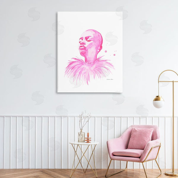 Stupell Industries Simone Elum | In A Pink Mood Portrait Wall Art
