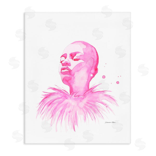 stupell industries Simone Elum | In A Pink Mood Portrait Wall Art