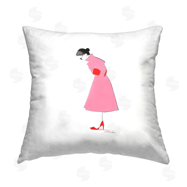 stupell industries Simone Elum | Pink Glam Fashionista Printed Throw Pillow stupell industries Simone Elum | Pink Glam Fashionista Printed Throw Pillow