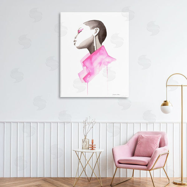 Stupell Industries Simone Elum | Pink Jacket Elegance Portrait Wall Art