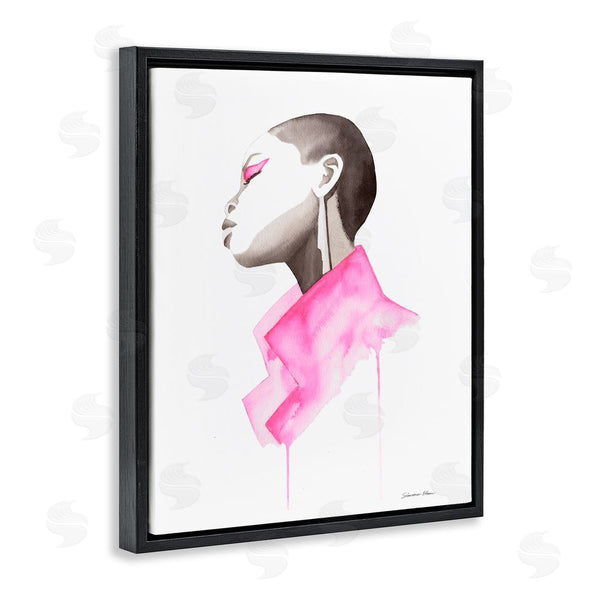 Stupell Industries Simone Elum | Pink Jacket Elegance Portrait Wall Art