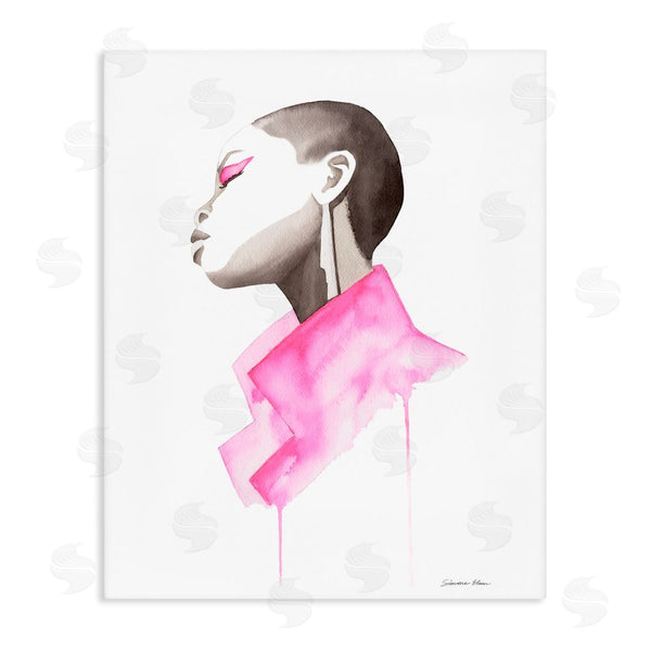 stupell industries Simone Elum | Pink Jacket Elegance Portrait Wall Art