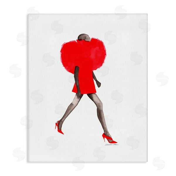 stupell industries Simone Elum | Red Fashion Pose Wall Art
