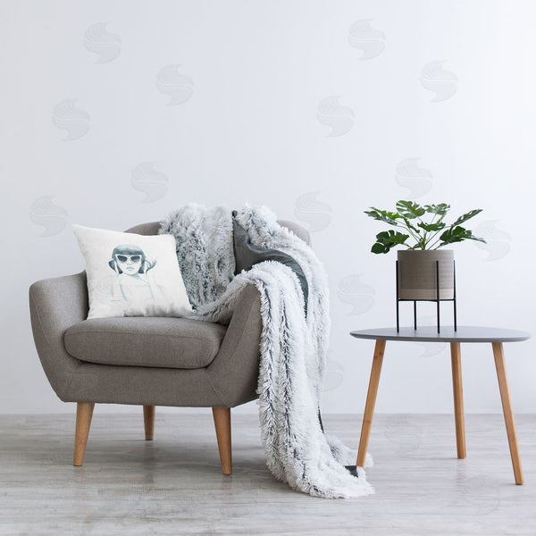 Stupell Industries Simone Elum | Retro Girl In Sunglasses Printed Throw Pillow