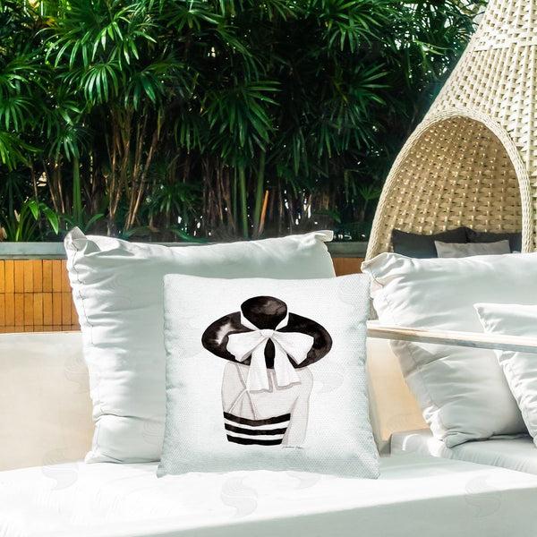 Stupell Industries Simone Elum | Summer Girl In Sunhat Printed Throw Pillow
