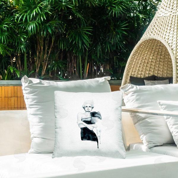 Stupell Industries Simone Elum | Trendy Fashion Portrait Printed Throw Pillow