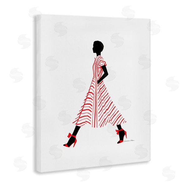 Stupell Industries Simone Elum | Trendy Girl In Red Wall Art
