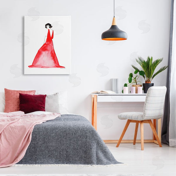 Stupell Industries Simone Elum | Woman In Red Gown Wall Art