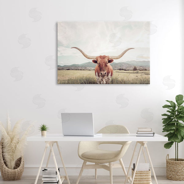 Stupell Industries Sisi And Seb | Longhorn Portrait Open Meadow Wall Art