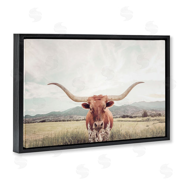 Stupell Industries Sisi And Seb | Longhorn Portrait Open Meadow Wall Art