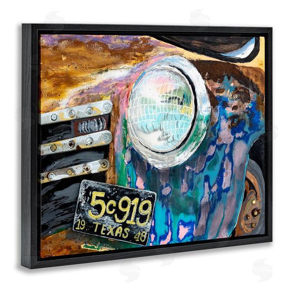 Stupell Industries Stacy Gresell | Up-Close Texas Car Headlight Modern Street Style Wall Art