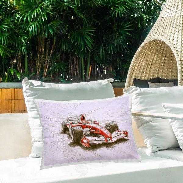 Stupell Industries Steve Hunziker | Sketched Race Car Concept Throw Pillow