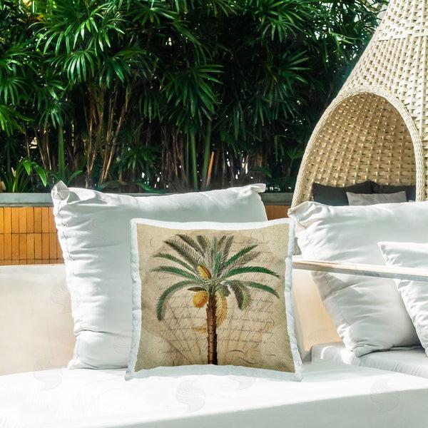 Stupell Industries Steve Hunziker | Vintage Subdued Palm Throw Pillow