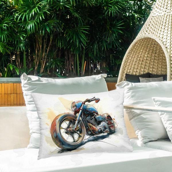 Stupell Industries Steve Hunziker | Whimsical Motorcycle Concept Throw Pillow
