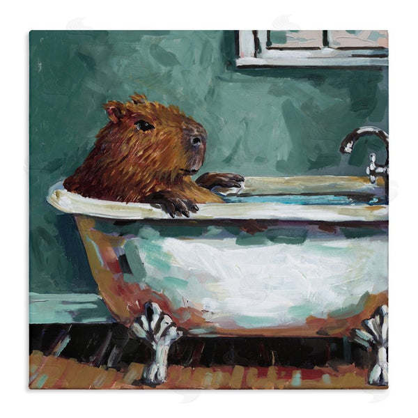 stupell industries Studio Bautista | Capybara in Bubble Bath Wall Art